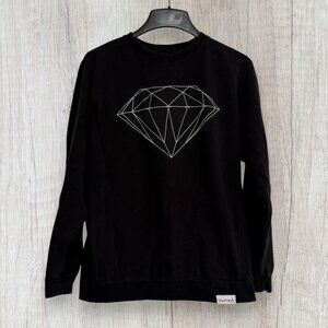 Diamond Supply Co Black Diamond Outline Crew Neck Sweatshirt Y2K Size L